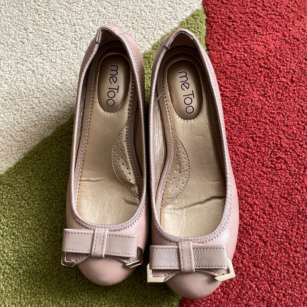 Me Too taupe wedge heel. Side 7